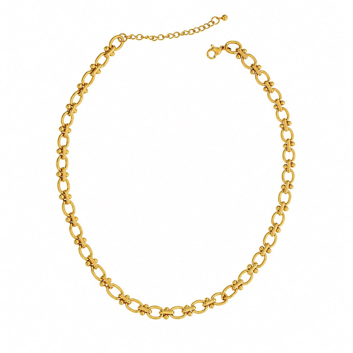 Joy Susan Necklaces Mini Cable and Barbell Chain Necklace - Multiple Metals 04224478 Mini Cable and Barbell Chain Necklace - Multiple Metals