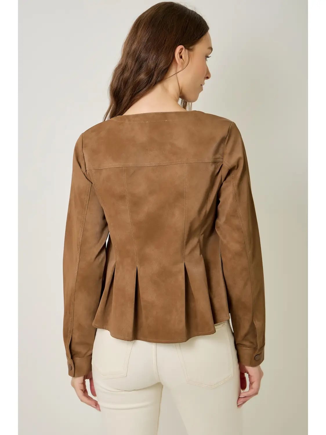 Mystree Jackets Mystree Vintage Faux Leather Peplum Jacket Mystree Vintage Faux Leather Peplum Jacket