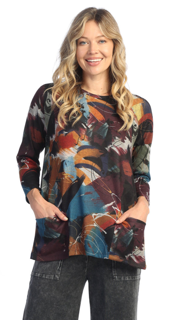 Jess & Jane Novelty Brush Patch Pocket Tunic