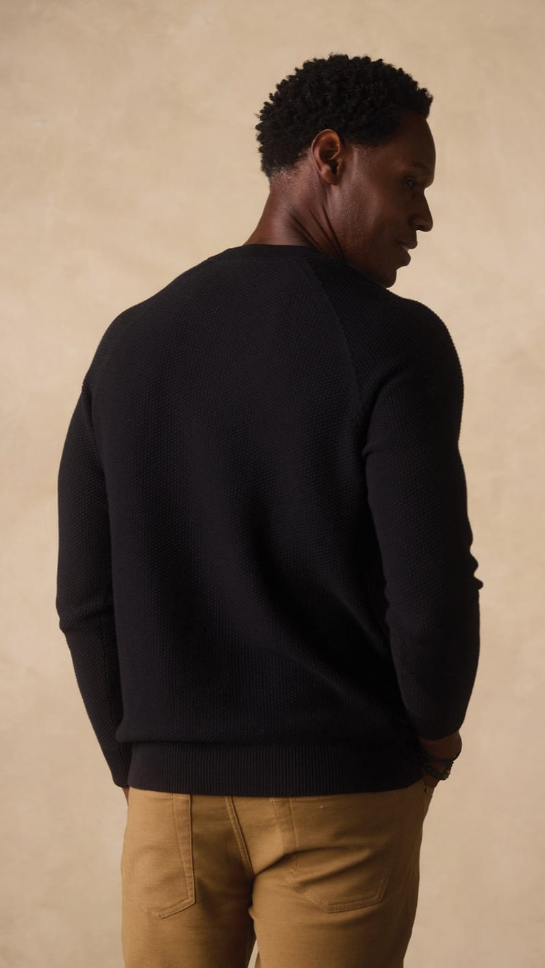 The Normal Brand Men's Sweaters The Normal Brand Coolmax Textured Sweater Henley The Normal Brand Coolmax Textured Sweater Henley