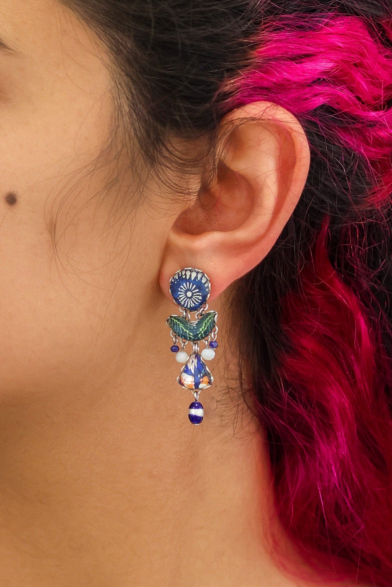 Ayala Bar Earrings Ayala Bar Blue Domes Aphrodite Earrings 25080542 Ayala Bar Blue Domes Aphrodite Earrings