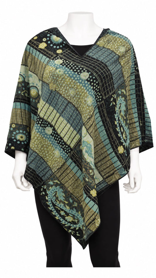 Rapti Scarves Scarves Rapti Cashmere Poncho - Multiple Prints Rapti Cashmere Poncho - Multiple Prints