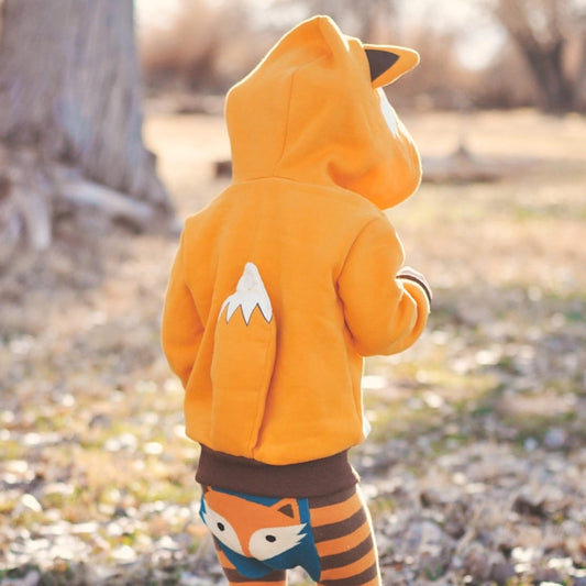 Doodle Pants Children's Clothing Doodle Pants Orange Woodland Fox 3D Hoodie Doodle Pants Orange Woodland Fox 3D Hoodie
