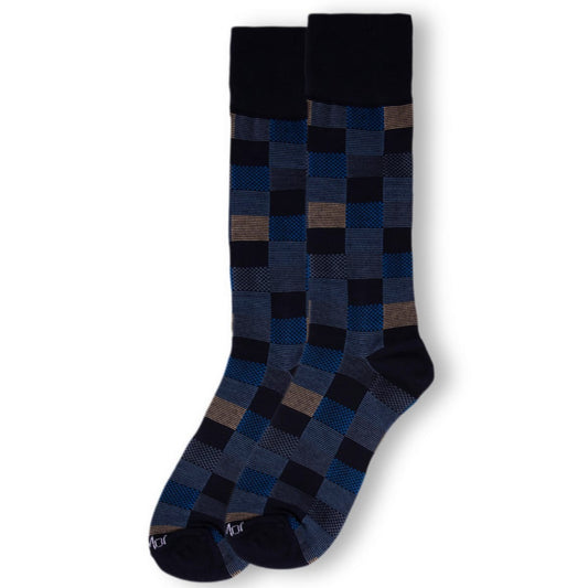 MeMoi Men's Socks MeMoi Men's Checkerboard Bamboo Dress Crew Socks 84006622 MeMoi Men's Checkerboard Bamboo Dress Crew Socks