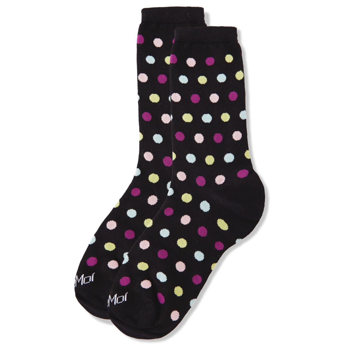 MeMoi Socks MeMoi Multicolor Polka Dots Bamboo Blend Crew Socks 88109022 MeMoi Multicolor Polka Dots Bamboo Blend Crew Socks