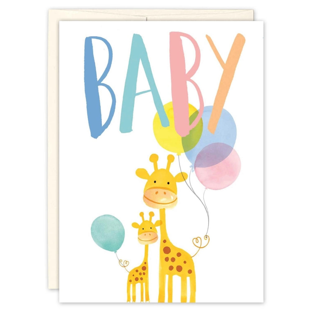 Mom Baby Giraffe Card