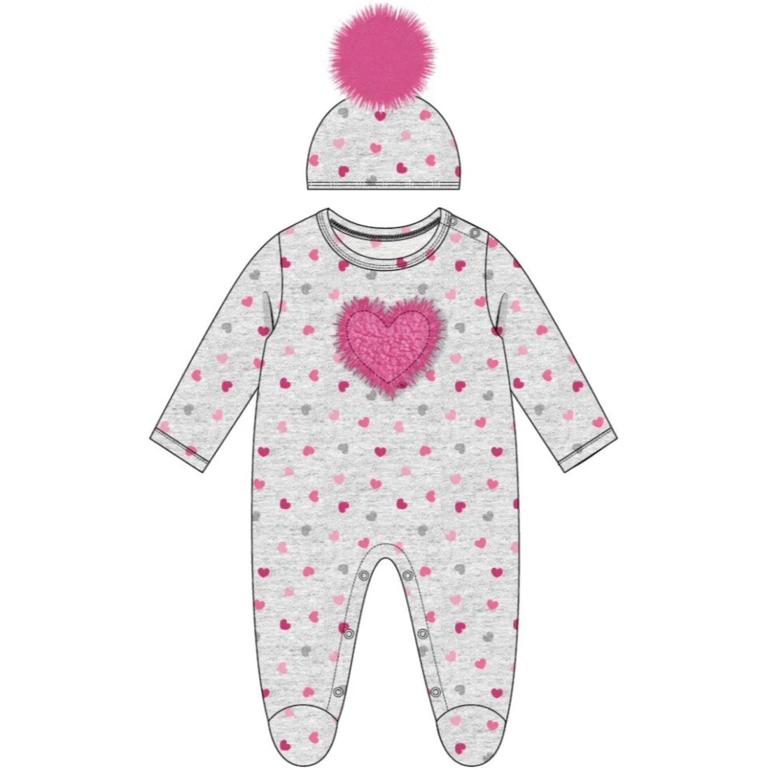 Rose Textiles Interlock Coverall with Hat - Multiple Prints