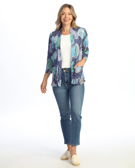 Jess & Jane Cardigans Jess & Jane Crushed Open Cardi with Pocket Jess & Jane Crushed Open Cardi with Pocket