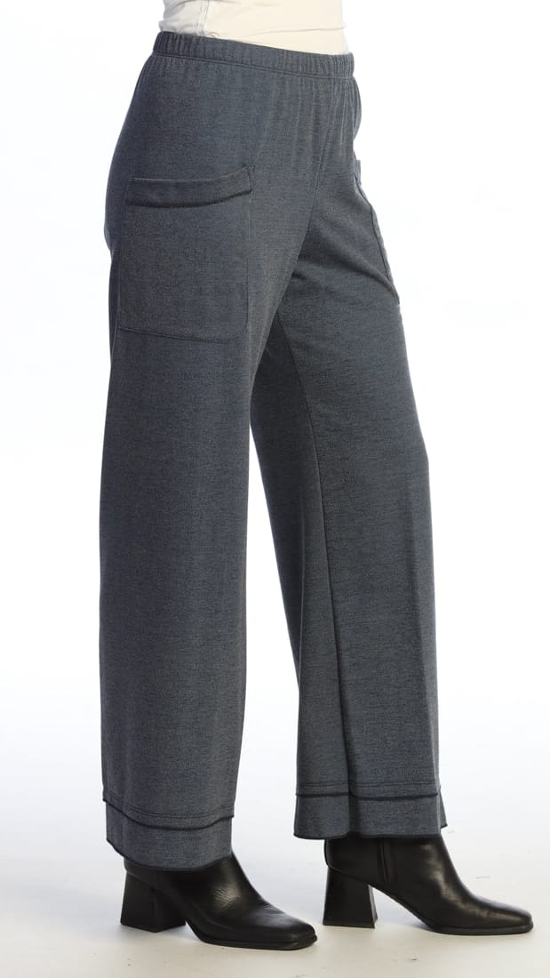Jess & Jane Pants Jess & Jane Heather Fleece Pants with Layered Hem - Multiple Colors Jess & Jane Heather Fleece Pants with Layered Hem - Multiple Colors