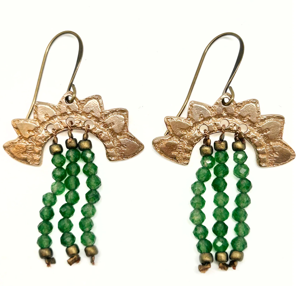 Lock & Key Lace Fam Beaded Tassel Earring