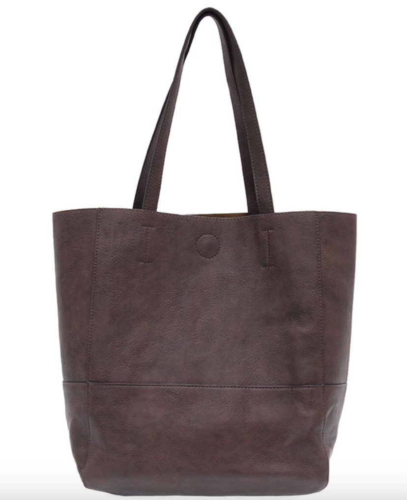 Joy Susan Vegan Leather Faith Raw Edge Tote - Multiple Colors