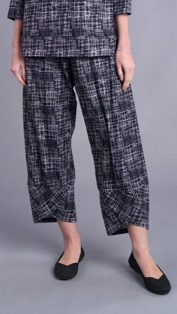 Shana Apparel Printed Fleece Lantern Pant