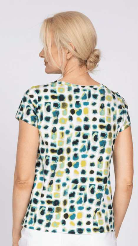 Olivia by Habitat Tees Olivia by Habitat Essential Knit Painted Dot Cap Sleeve Tee - Multiple Colors Olivia by Habitat Essential Knit Painted Dot Cap Sleeve Tee - Multiple Colors