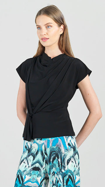 Clara Sunwoo Drape Neck Loop Front Top