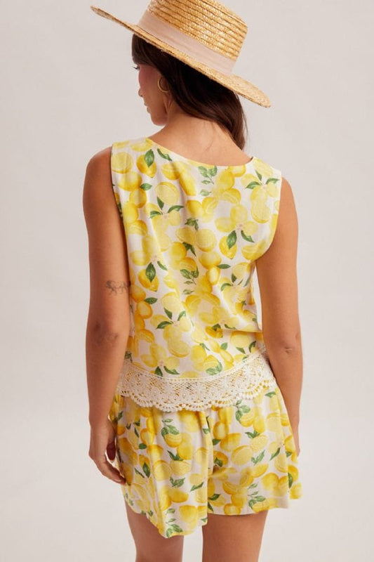 Hem & Thread Tanks Lemon Crochet Tank Lemon Crochet Tank