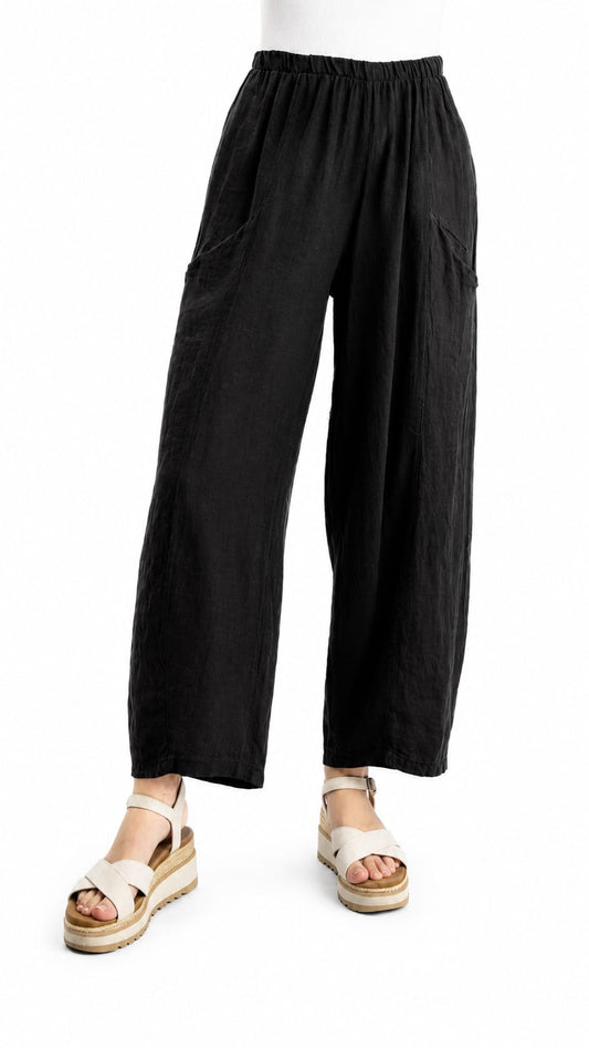 Tempo Paris Pants Tempo Paris Linen Barrel Leg Pocket Pant - Multiple Colors 54587614 Tempo Paris Linen Barrel Leg Pocket Pant - Multiple Colors