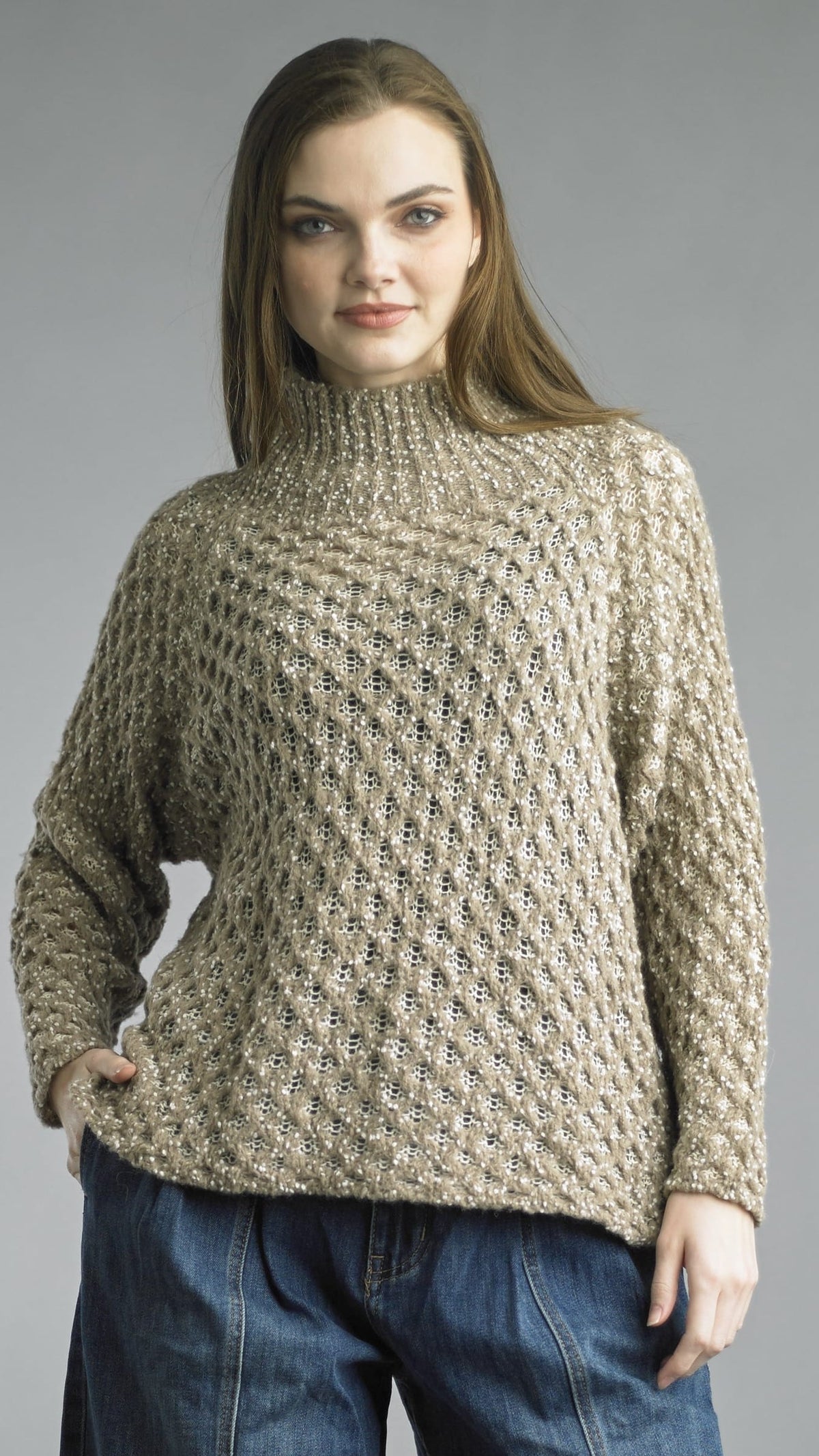 Tempo Paris Sweaters Tempo Paris Speckled Honeycomb Knit Sweater - Multiple Colors 83509726 Tempo Paris Speckled Honeycomb Knit Sweater - Multiple Colors