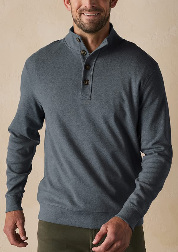 The Normal Brand Men's Sweaters The Normal Brand Puremeso Button Popover - Multiple Colors 40750558 The Normal Brand Puremeso Button Popover - Multiple Colors