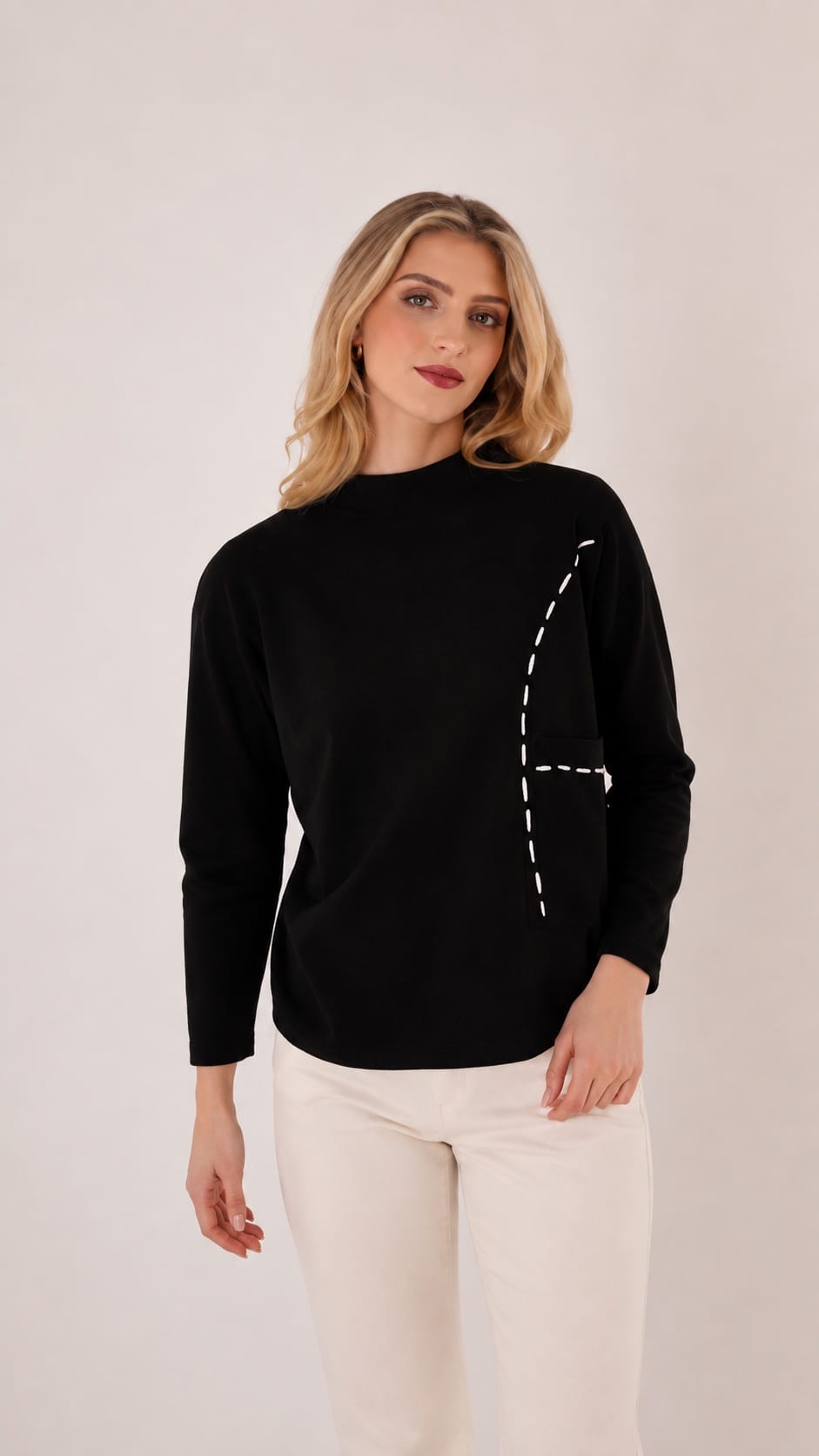 Trisha Tyler Sweaters Trisha Tyler Felted Bell Sleeve Sweater Trisha Tyler Felted Bell Sleeve Sweater