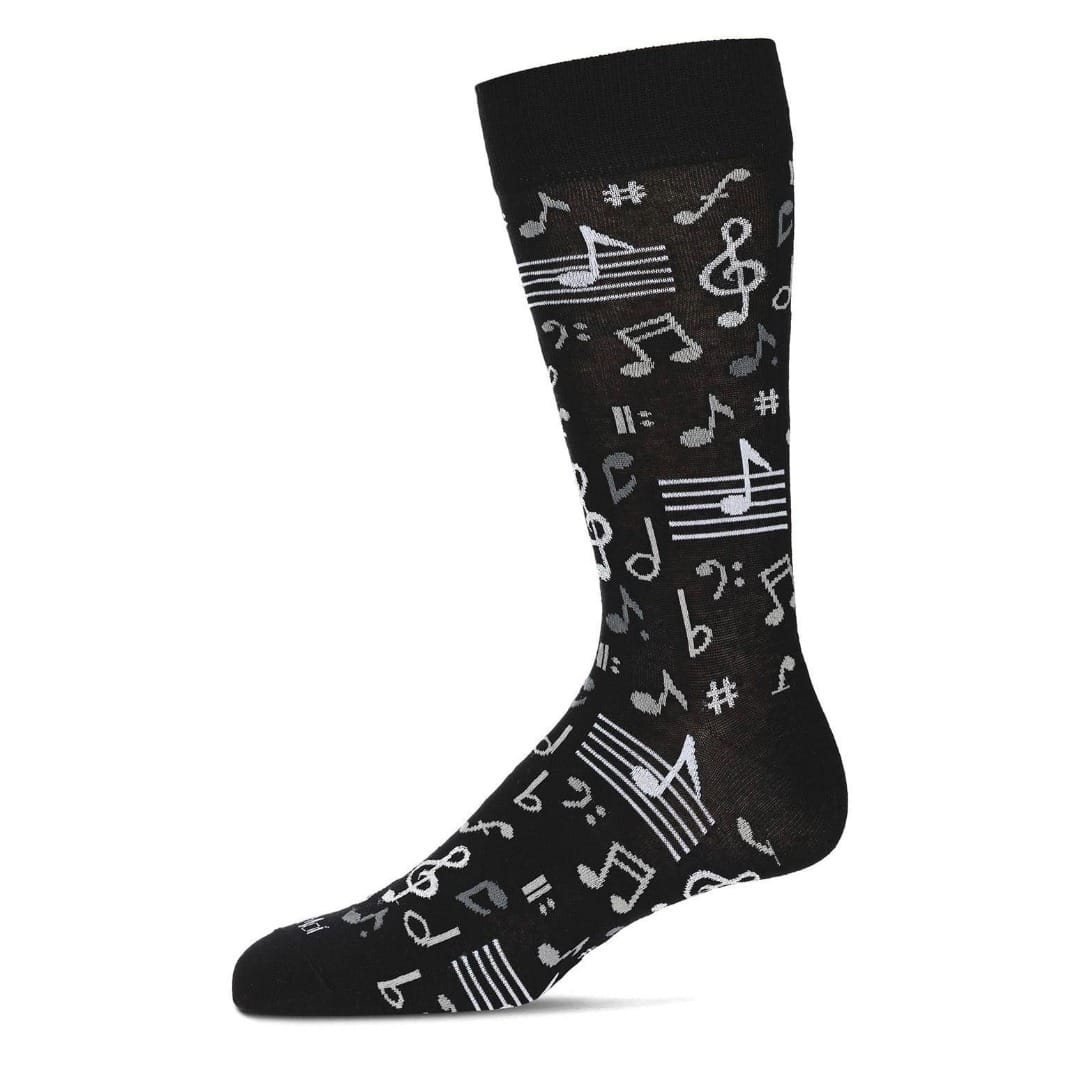 MeMoi Men's Socks MeMoi Men's Musical Note Pattern Crew Socks 56032990 MeMoi Men's Musical Note Pattern Crew Socks