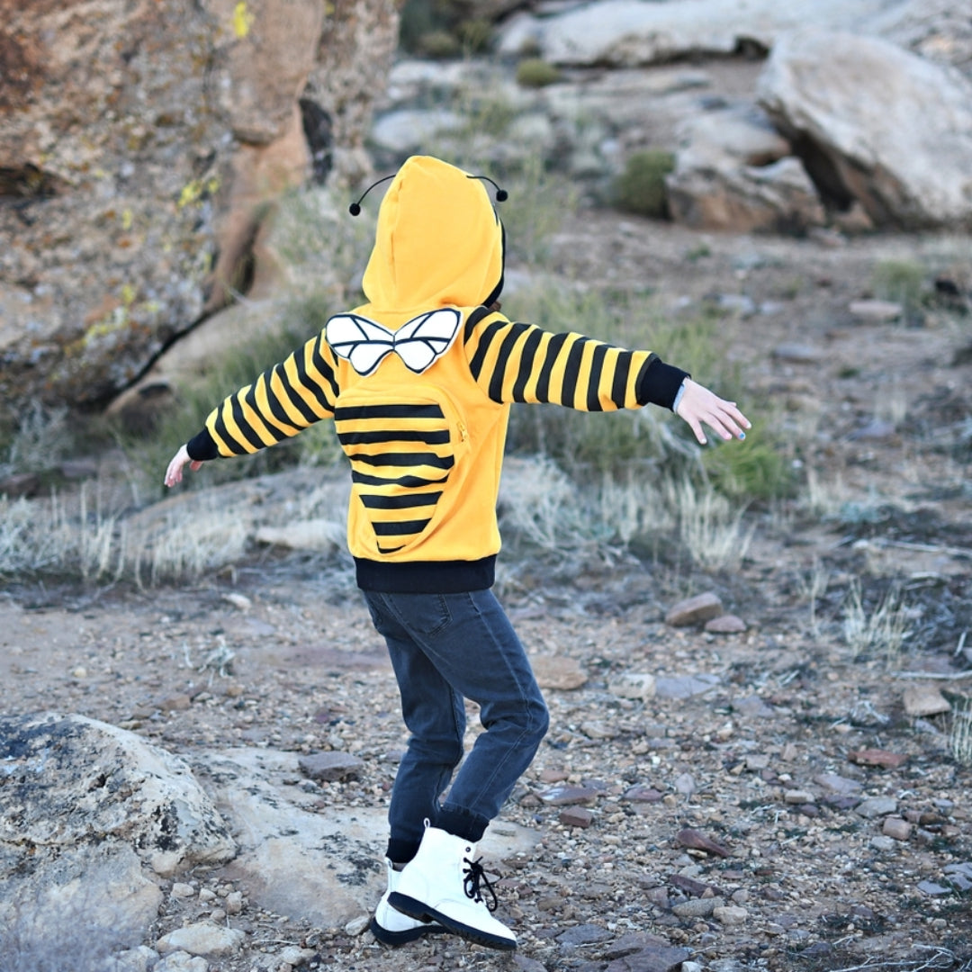 Doodle Pants Buzz the Bee 3D Backpack Hoodie