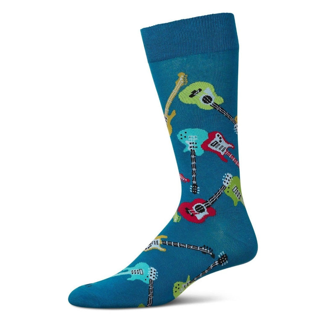 MeMoi Men's Guitar Bamboo Crew Socks