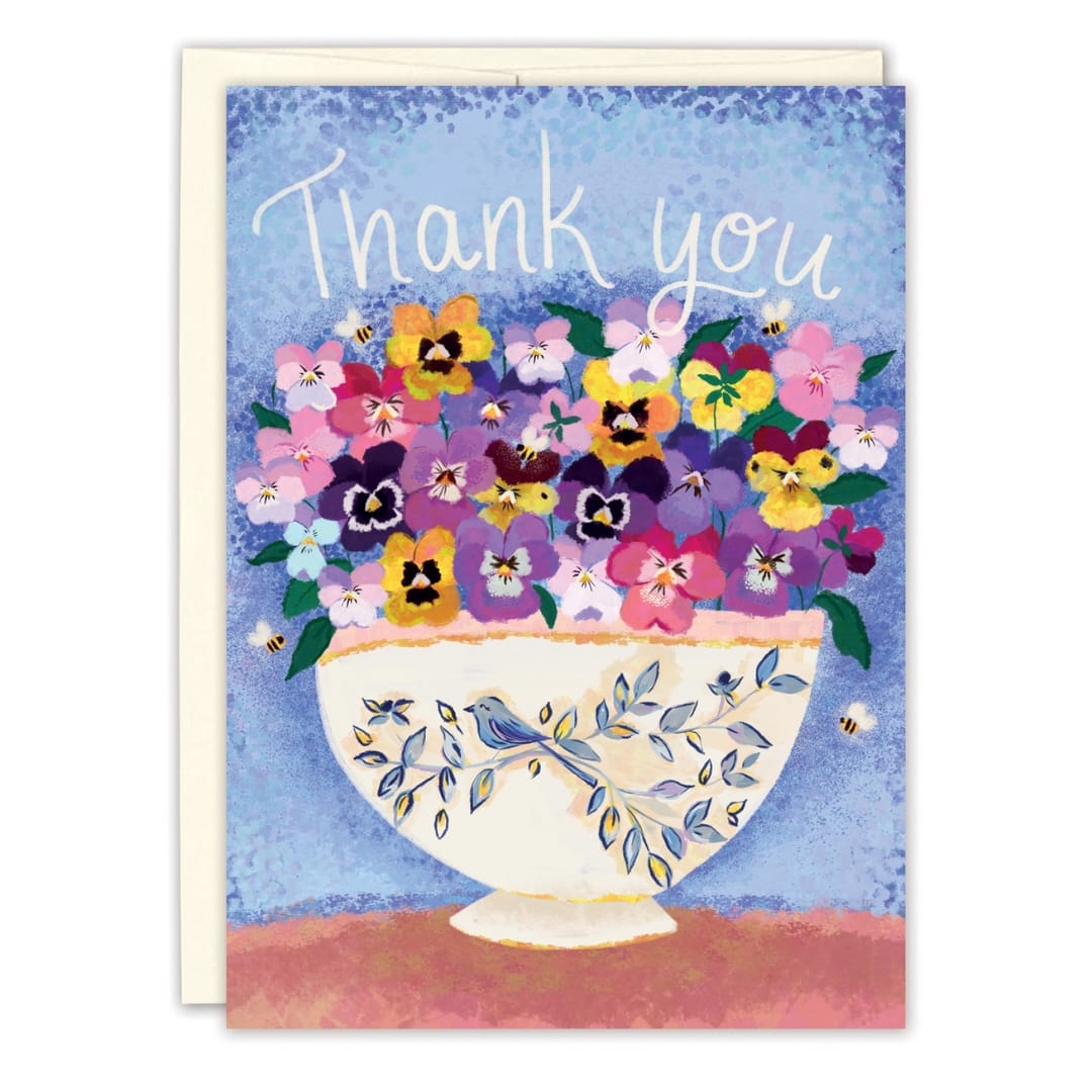 Biely & Shoaf Cards Pansies Thank You Blank Greeting Card 52556766 Pansies Thank You Blank Greeting Card
