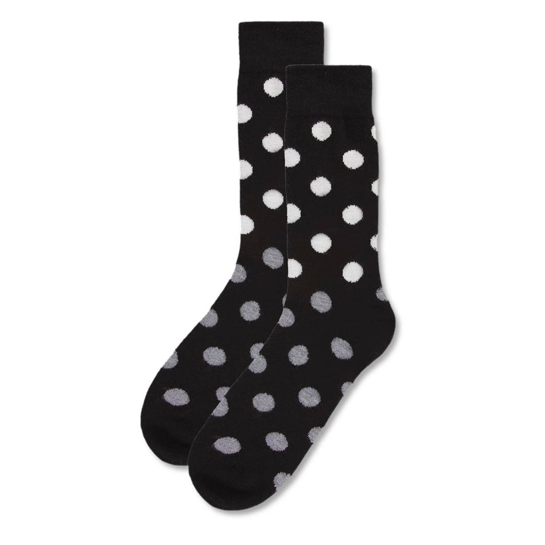MeMoi Men's Polka Dot Cashmere Crew Socks