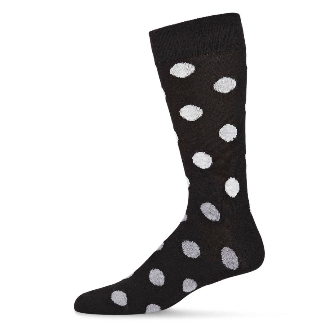 MeMoi Men's Polka Dot Cashmere Crew Socks