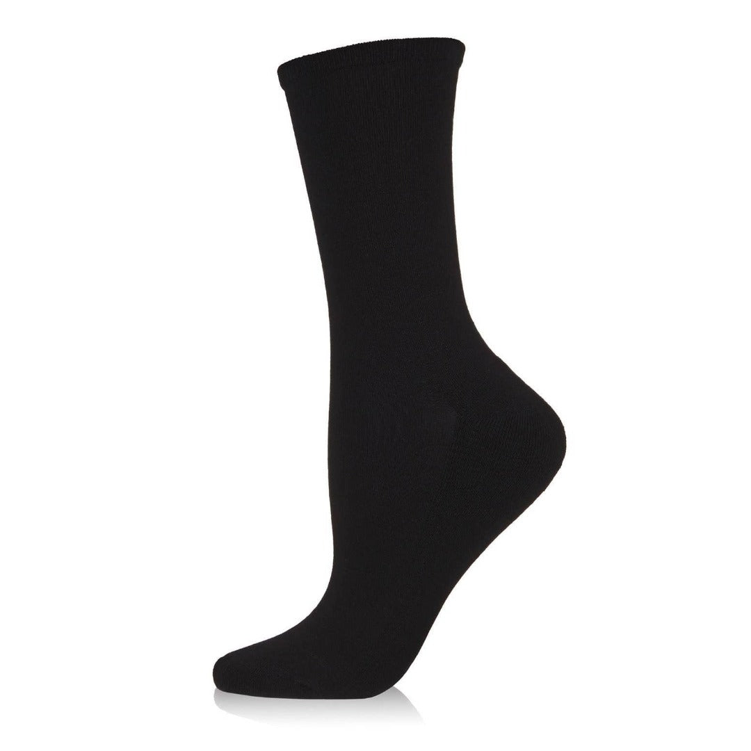MeMoi Terry Sole Bamboo Blend Crew Socks