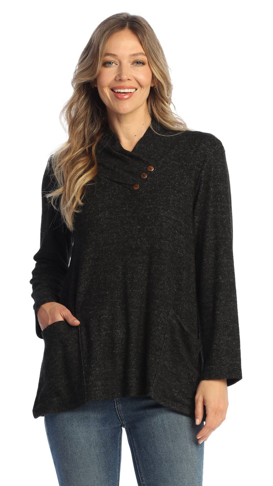 Jess & Jane Tunics Jess & Jane Brushed Pleat Neck Tunic Top - Multiple Colors 16371166 Jess & Jane Brushed Pleat Neck Tunic Top - Multiple Colors