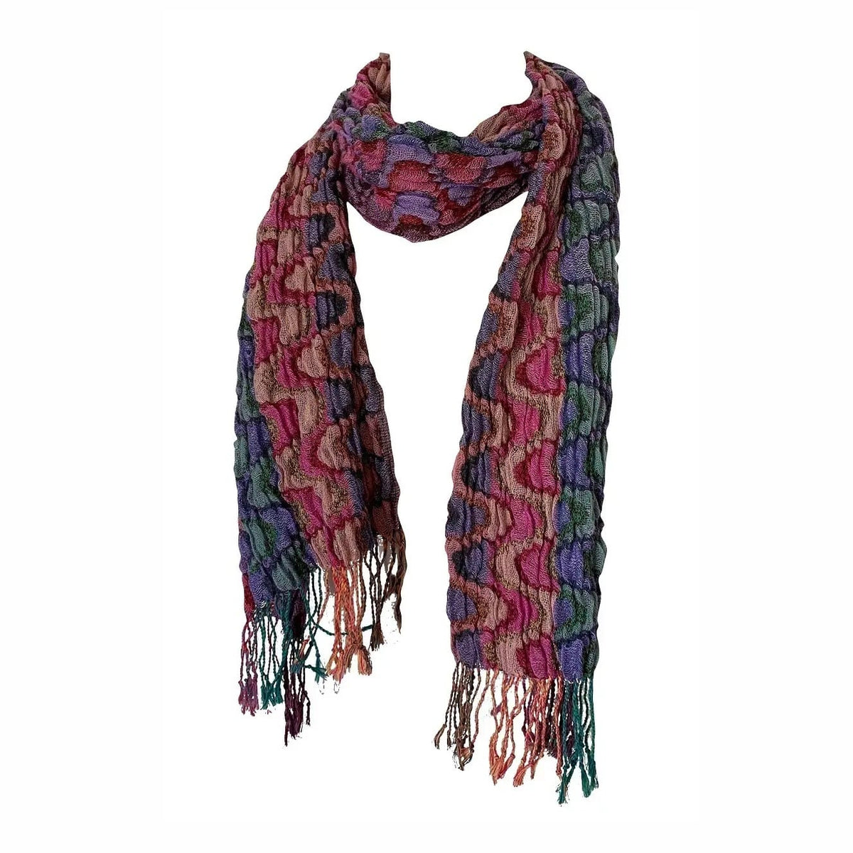 J & X Scarves Wave Knit Scarf - Multiple Colors Wave Knit Scarf - Multiple Colors