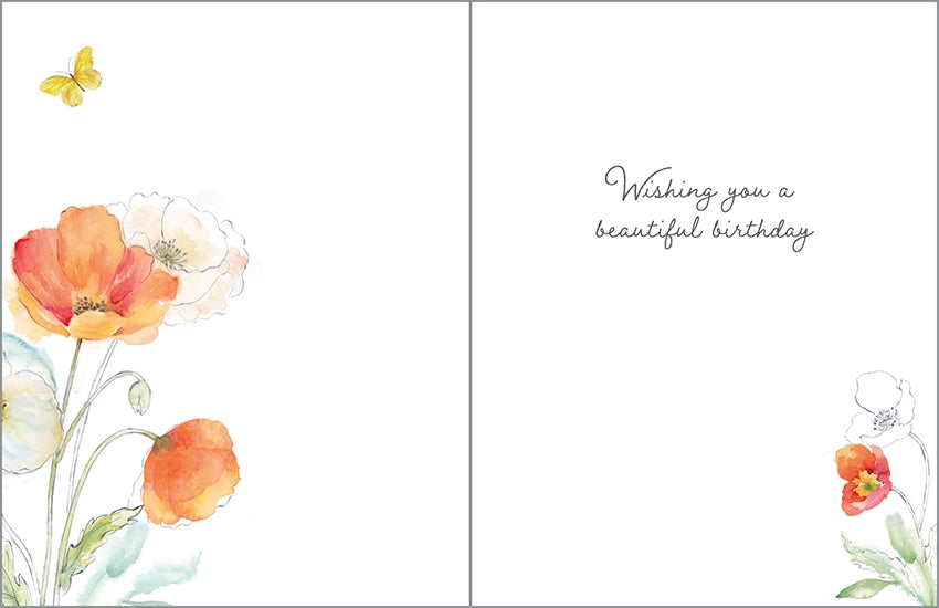 Gina B Designs Happy Poppies Birthday Card