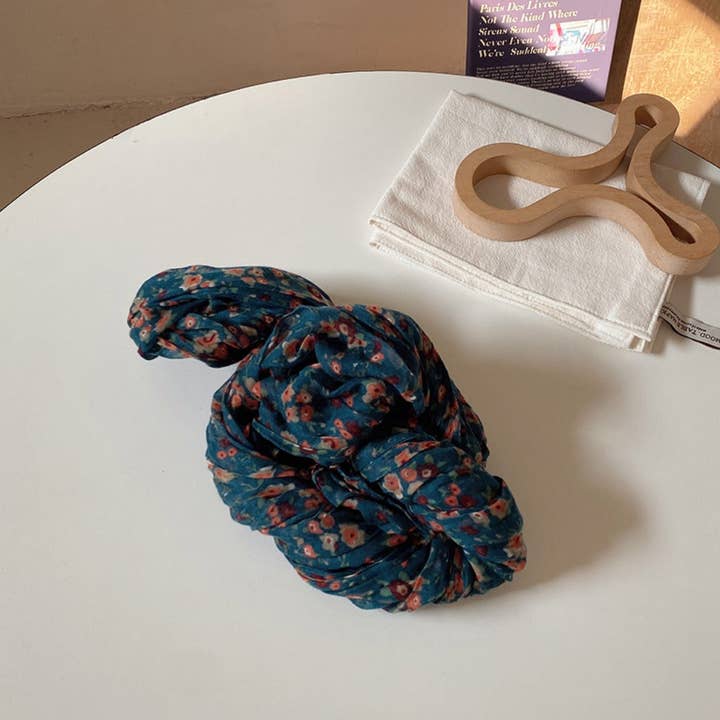 Lightweight Floral Ruched Scarf - Multiple Colors
