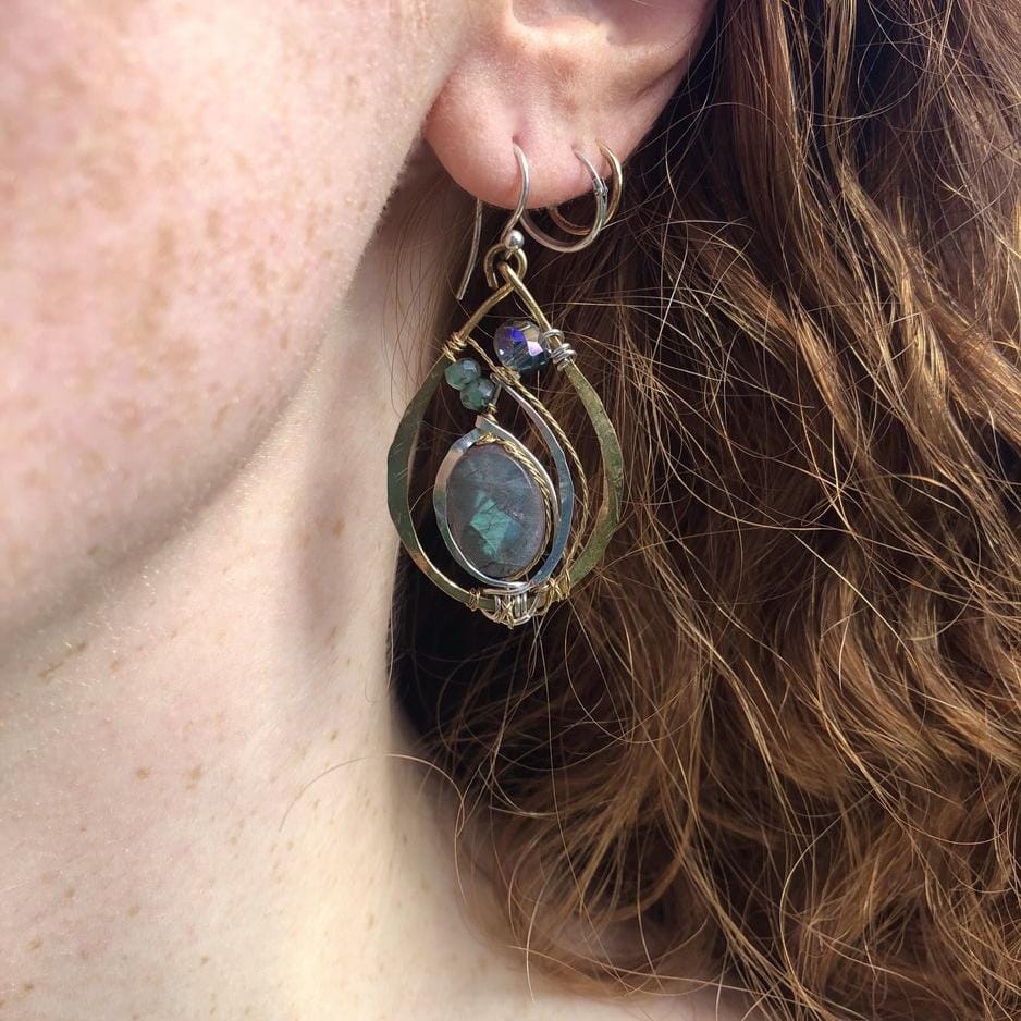 Art By Any Means Earrings Art By Any Means Labradorite Leaf Earrings 11189470 Art By Any Means Labradorite Leaf Earrings