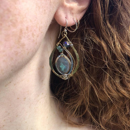 Art By Any Means Earrings Art By Any Means Labradorite Leaf Earrings 11189470 Art By Any Means Labradorite Leaf Earrings