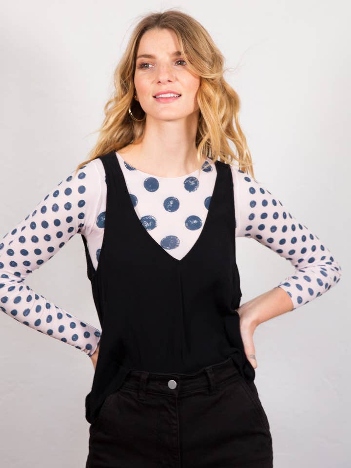 AMB Designs Grunge Polka Dot Second Skin Top - Multiple Colors