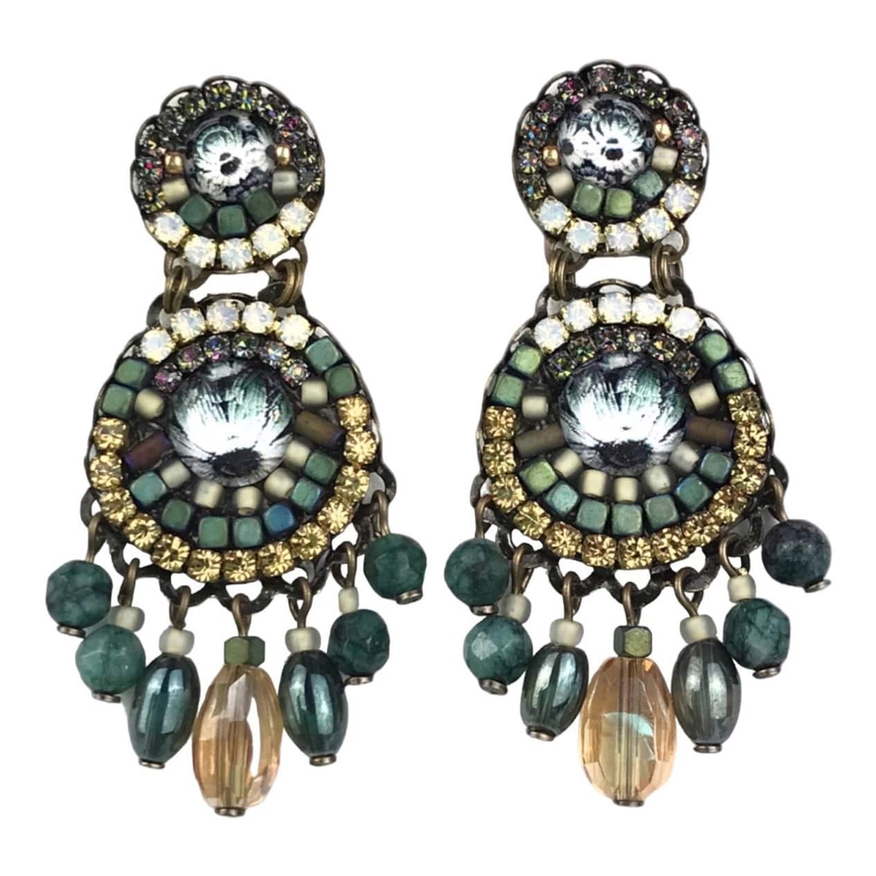 Melizi Jewelry Earrings Melizi Jewelry Moss Crystal Earrings 39166430 Melizi Jewelry Moss Crystal Earrings