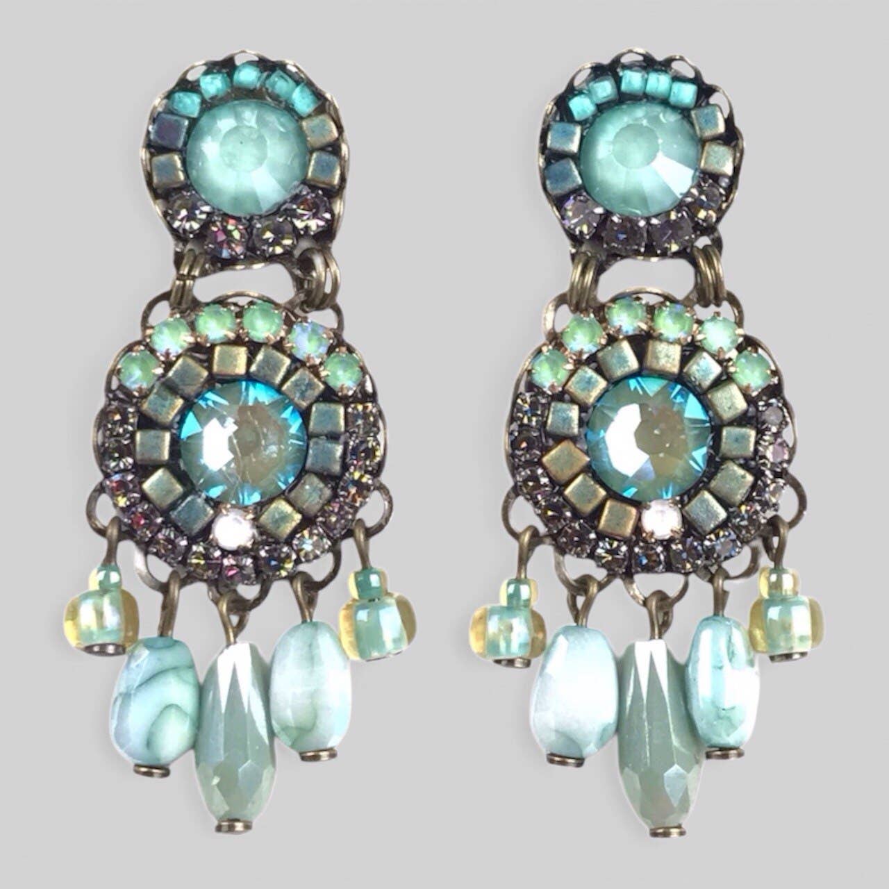 Melizi Jewelry Earrings Melizi Jewelry Loren Round Crystal Earrings 10406622 Melizi Jewelry Loren Round Crystal Earrings