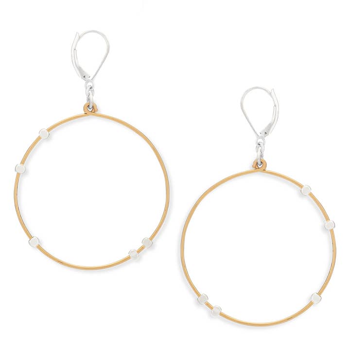 Freshie & Zero Earrings Freshie & Zero Cosmos Big Hammered Earrings 01300958 Freshie & Zero Cosmos Big Hammered Earrings
