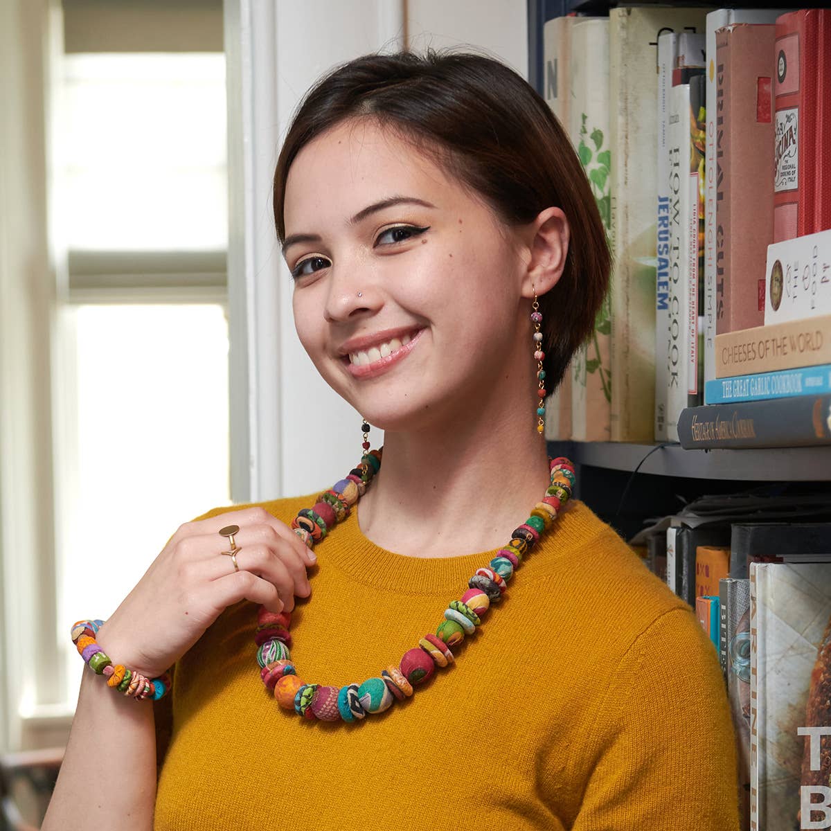 World Finds Kantha Button Necklace