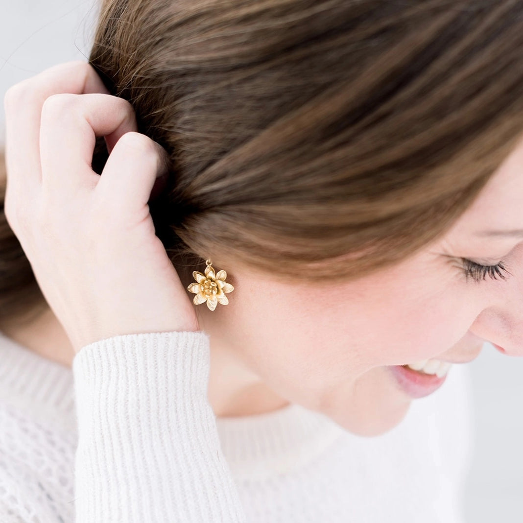 Pocket of Posies Lotus Flower Earrings - Multiple Colors