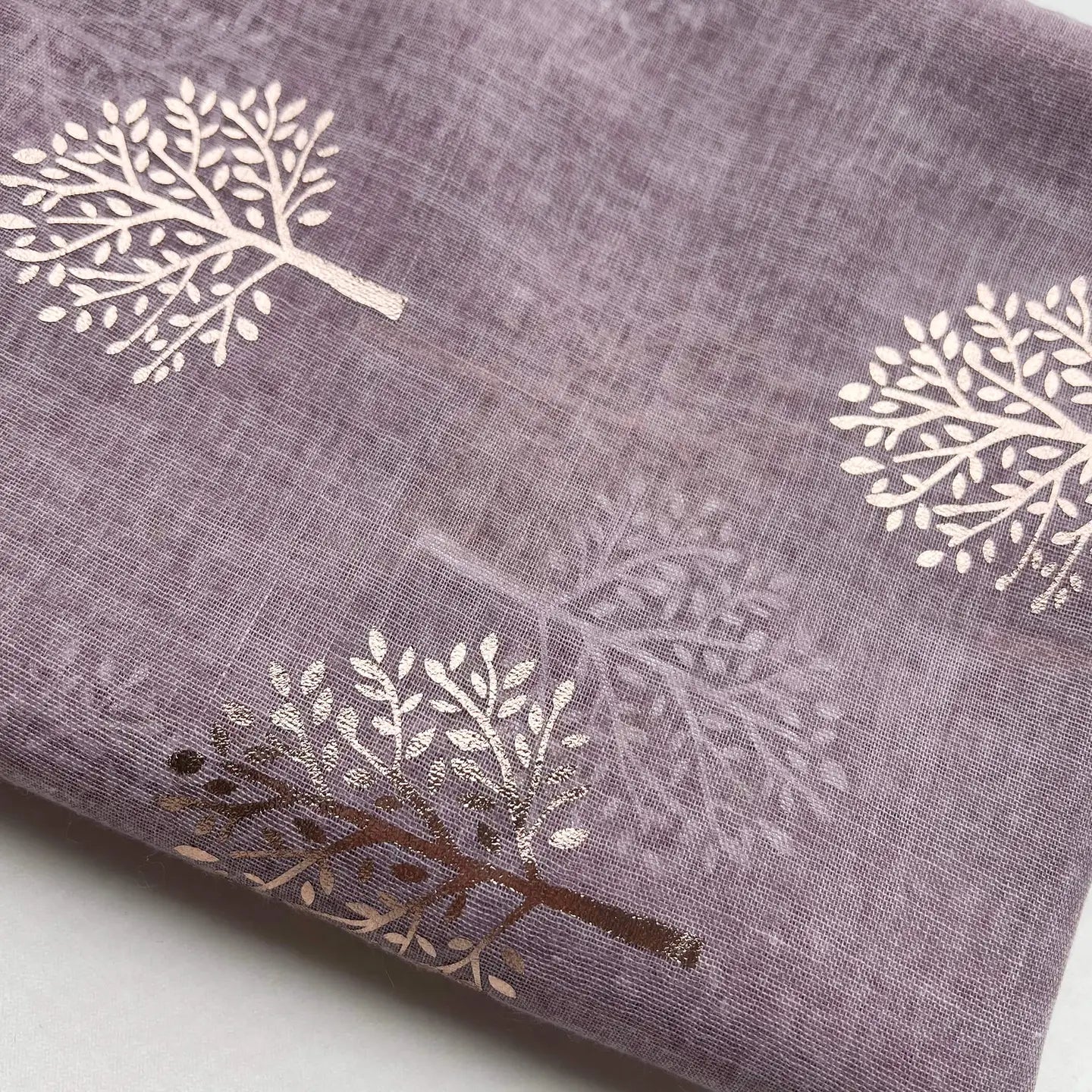 Studio Hop Tree of Life Rose Gold Foil Scarf - Multiple Colors