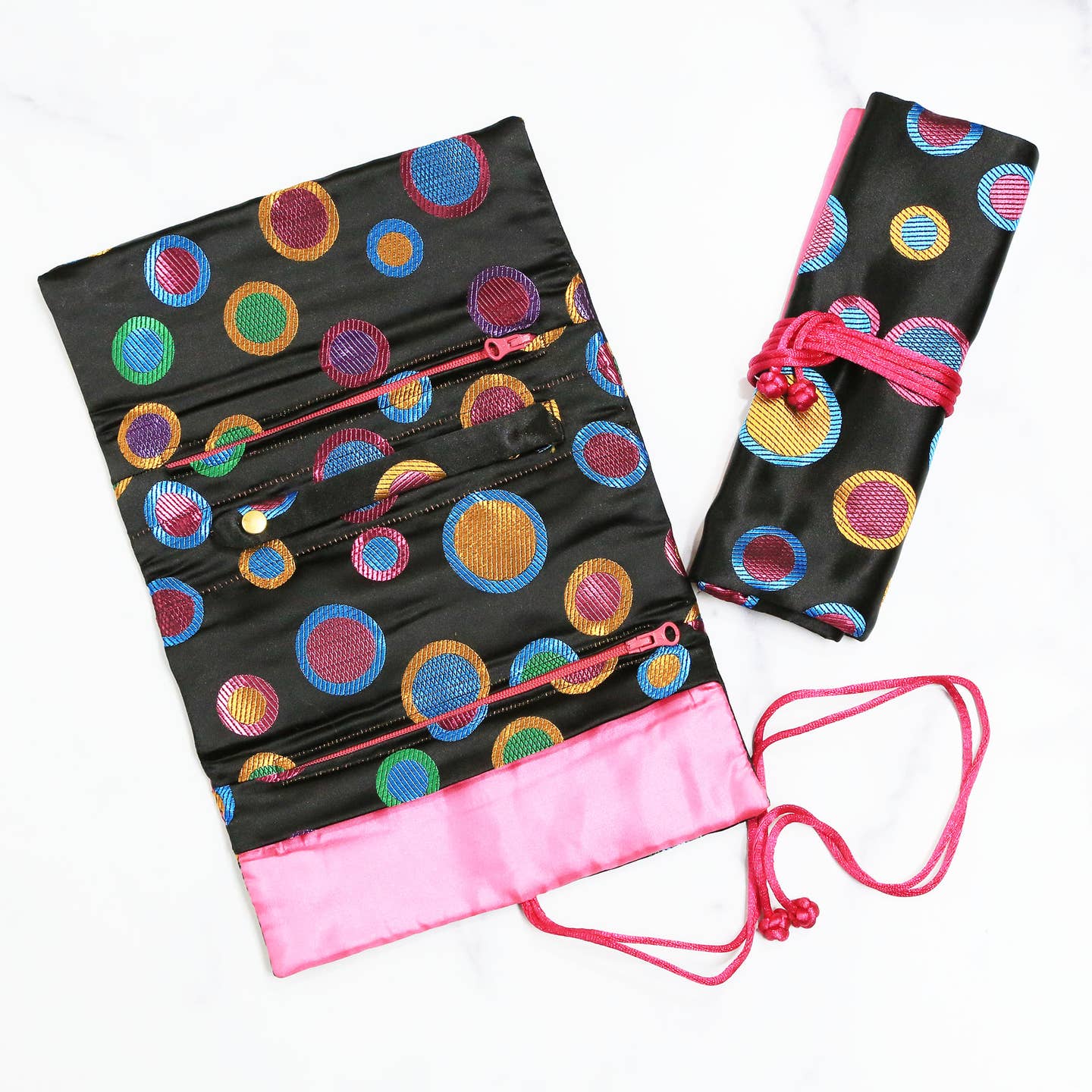 Brocade Jewelry Roll - Multiple Patterns