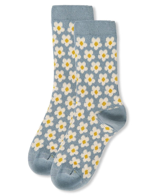 MeMoi Socks MeMoi Mod Sweet Daisy Crew Socks 80192734 MeMoi Mod Sweet Daisy Crew Socks