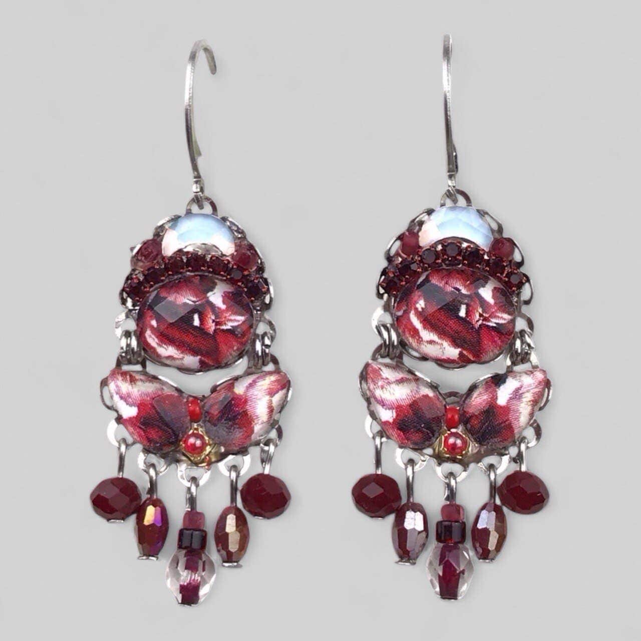 Melizi Jewelry Earrings Melizi Jewelry Ruby Crystal Earrings 03820254 Melizi Jewelry Ruby Crystal Earrings