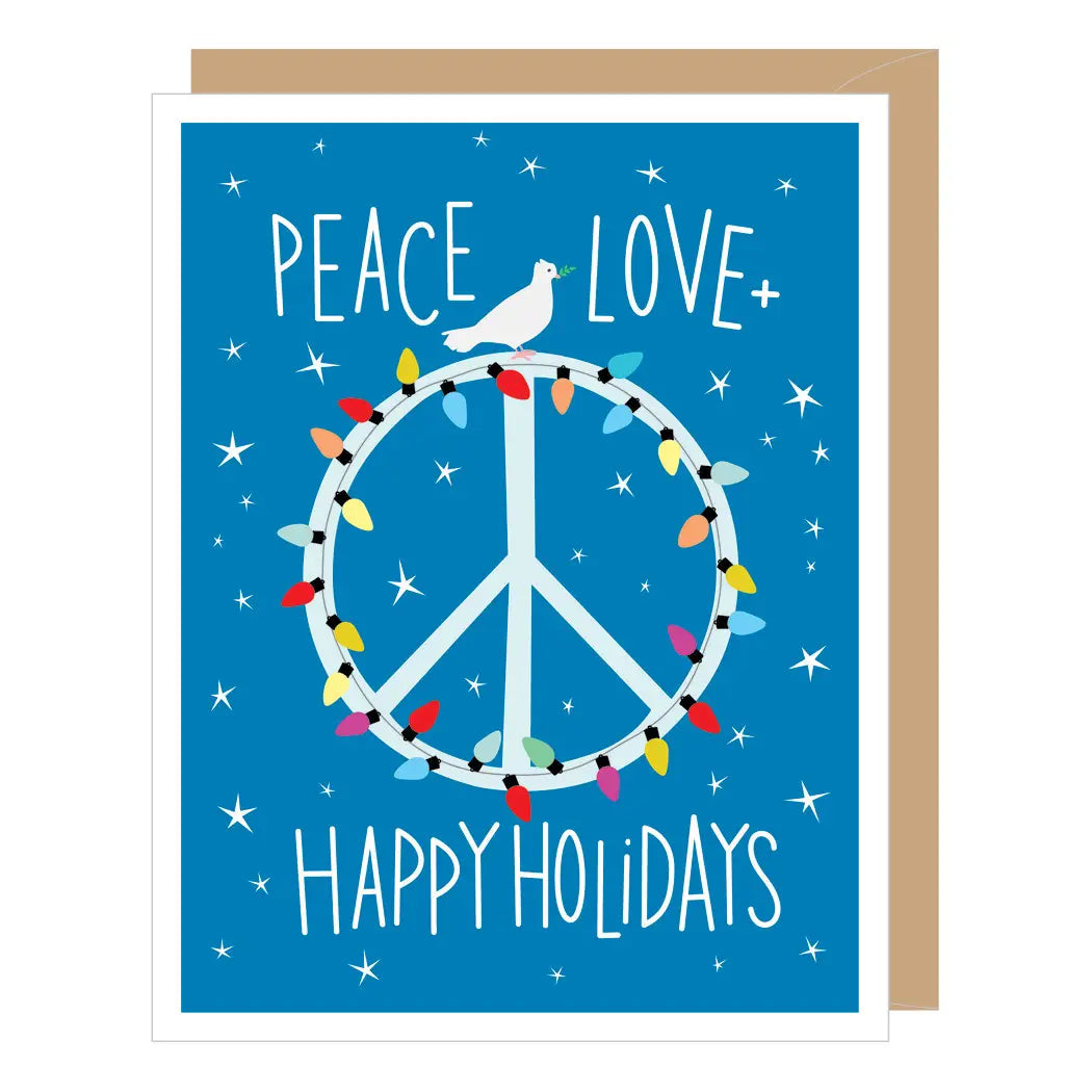 Peace Sign Holiday Greeting Card