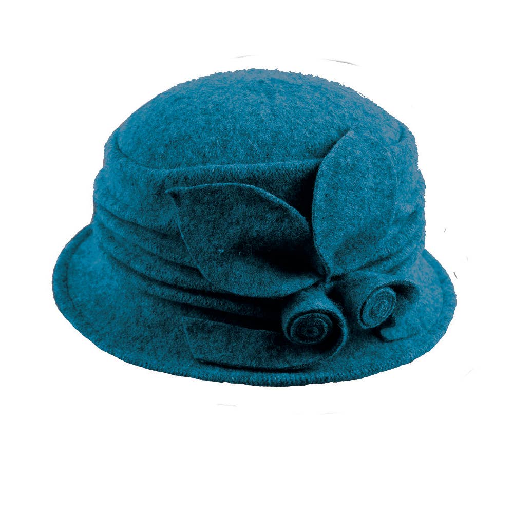 Jeanne Simmons Boiled Wool Ribbed Cloche Hat