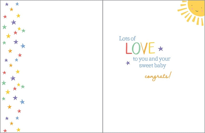 Gina B Designs Baby Rainbow Baby Card