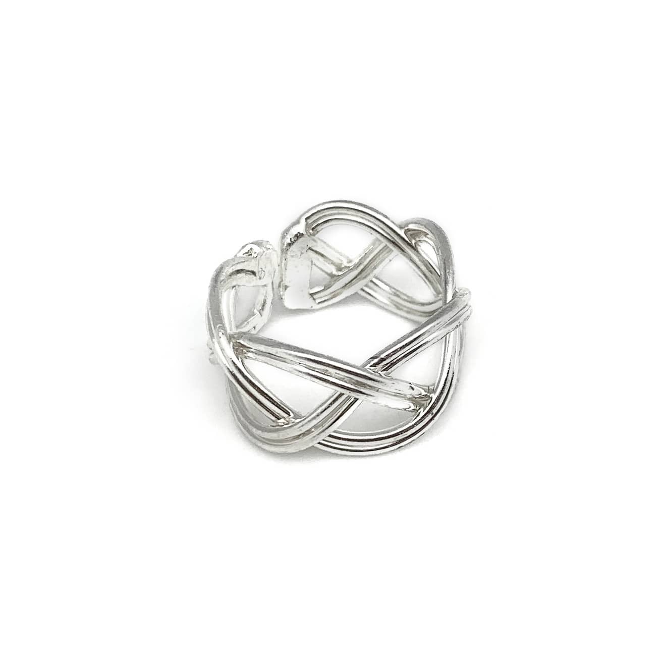 Anju Jewelry Rings Anju Jewelry Silver Loose Braided Wires Ring 60868062 Anju Jewelry Silver Loose Braided Wires Ring